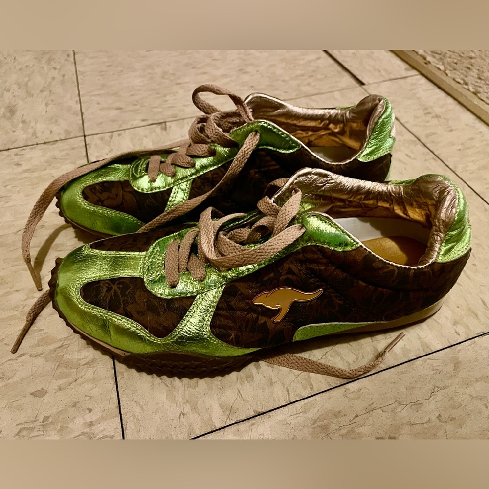 Kangol Sneakers in Green and Brown